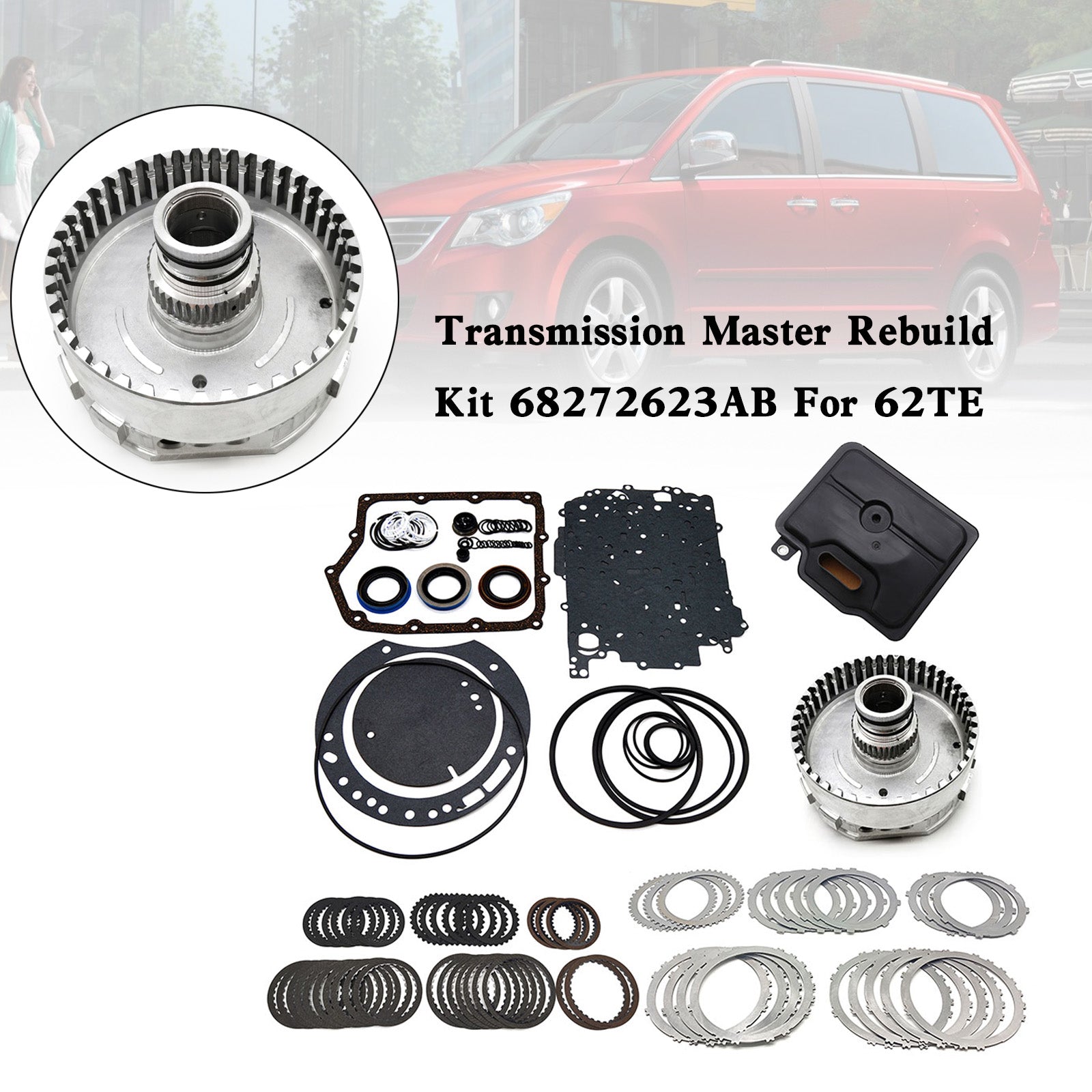 Transmission Master Rebuild Kit 68272623AB For 62TE