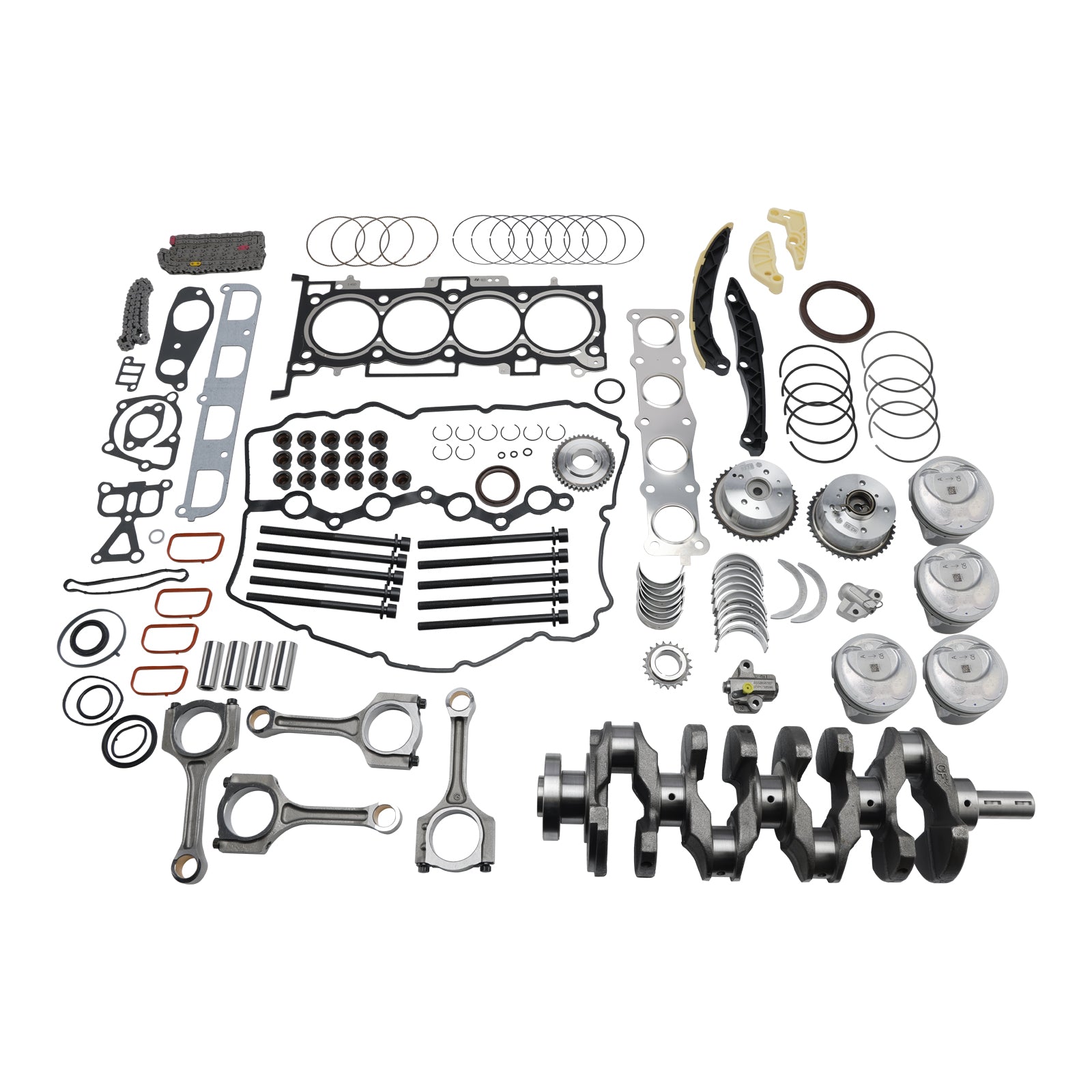 G4KJ Engine Overhaul Rebuild Kit w/Crankshaft & Rods & Timing Kit For Kia 2.4L