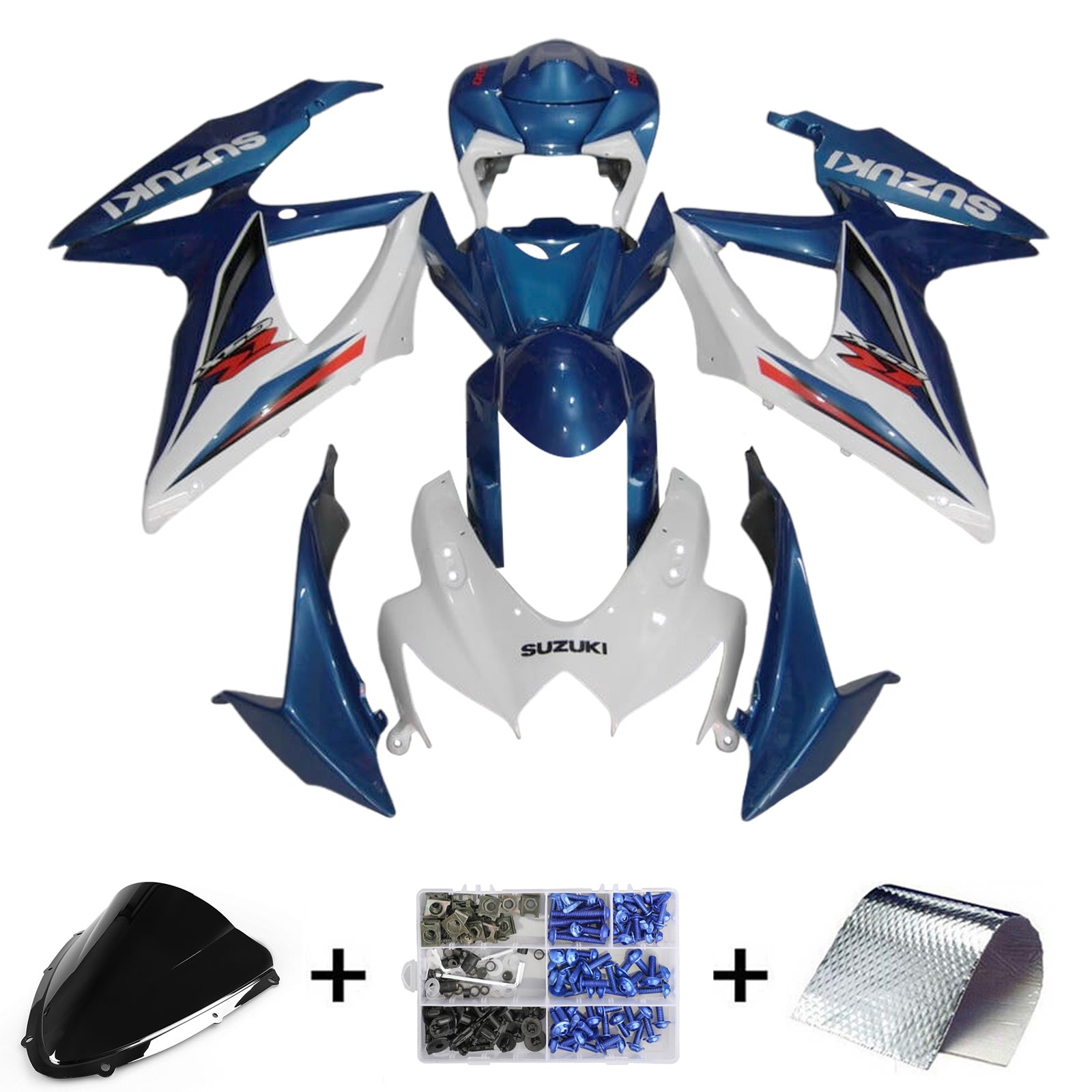 Amotopart Suzuki GSXR 600/750 2008-2010 K8 Fairing Kit Bodywork Plastic ABS