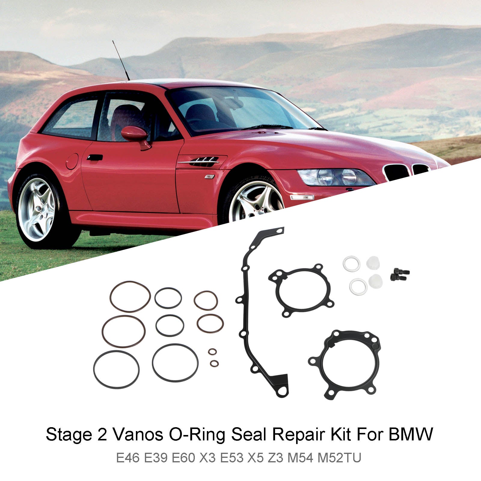 Stage 2 Vanos O-Ring Seal Repair Kit For BMW E46 E39 E60 X3 E53 X5 Z3 M54 M52TU Generic