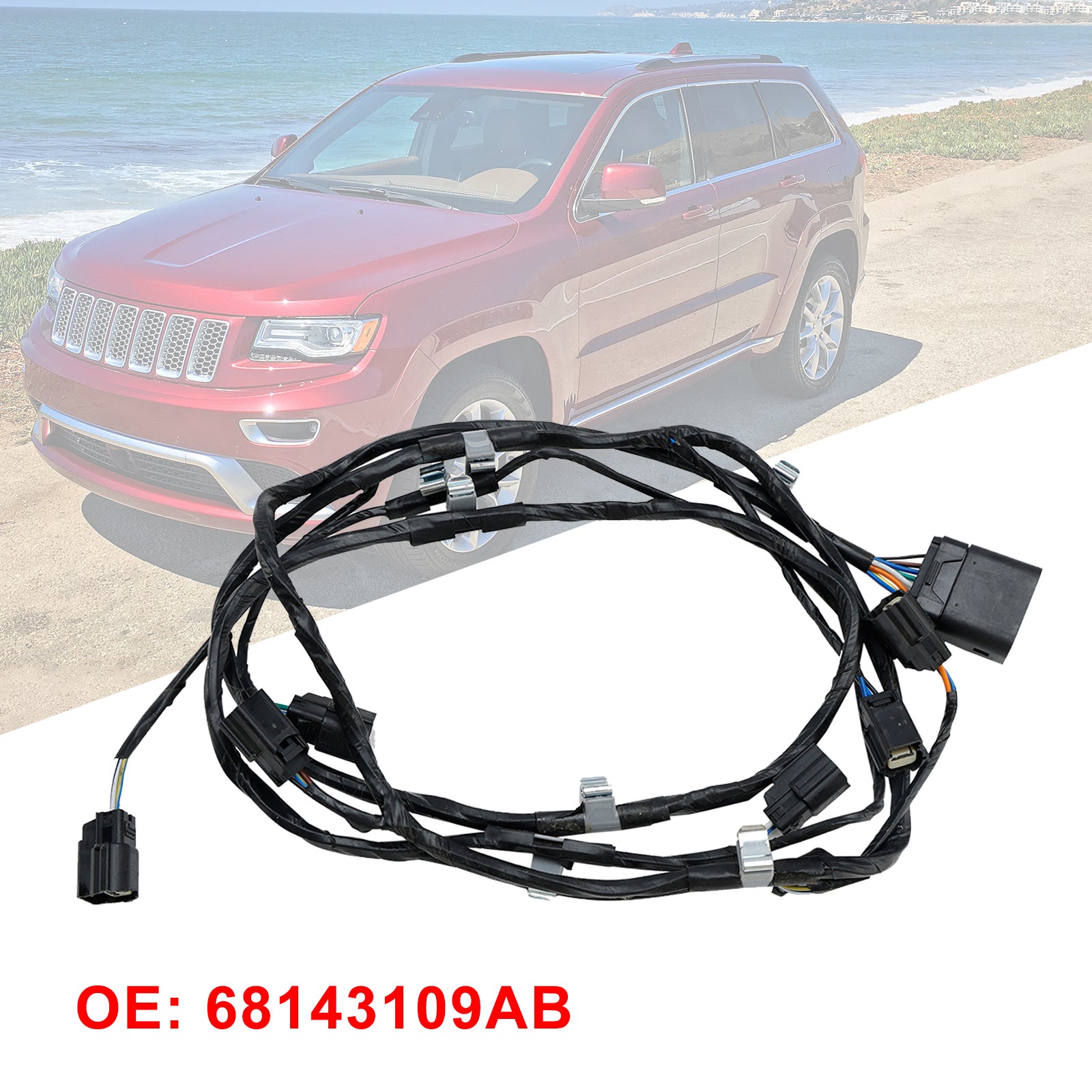 Jeep Grand Cherokee 2014-2015 Front Fascia Wiring Harnes 68143109AB