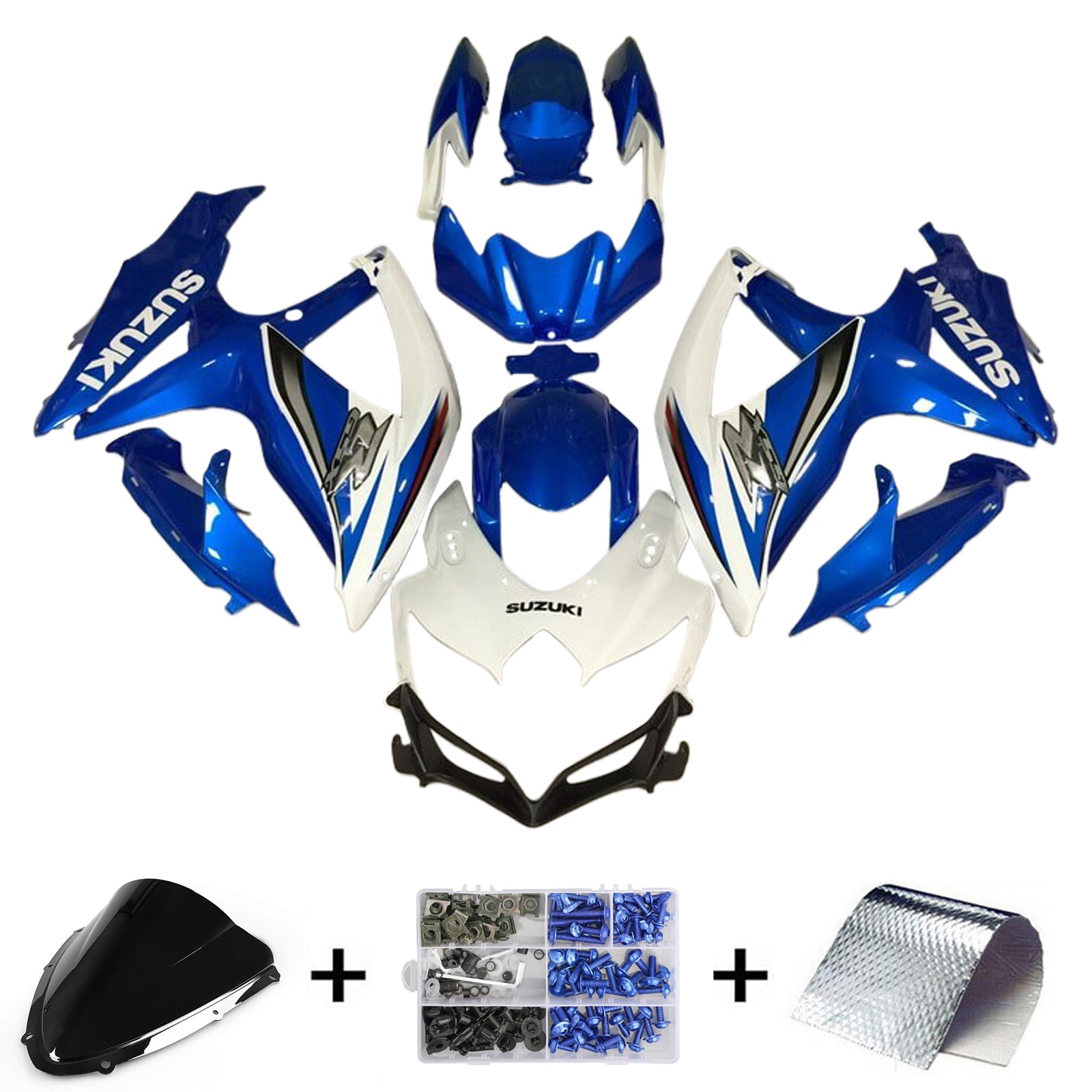 Amotopart Suzuki GSXR 600/750 2008-2010 K8 Fairing Kit Bodywork Plastic ABS