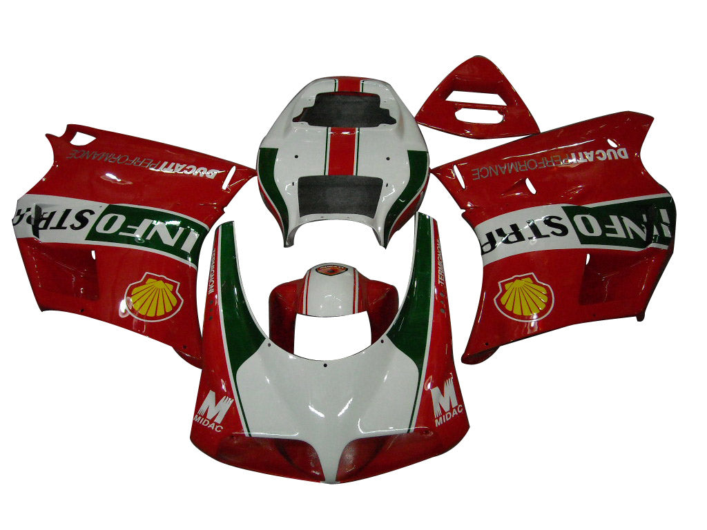 Fairings for 1996-2002 Ducati 996 Red White Infostrada Generic