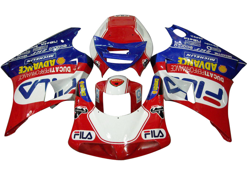 Fairings for 1996-2002 Ducati 996 Red White Blue Fila Generic