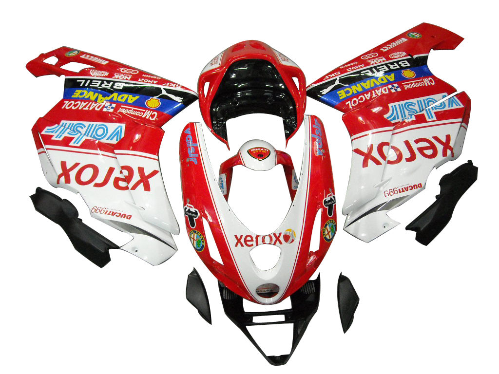 Fairings for 2003-2004 Ducati 999 Red & White Xerox Generic