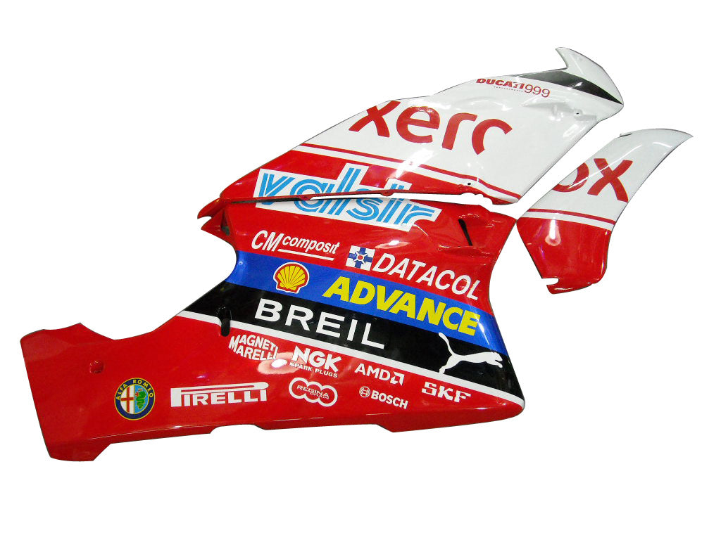 Fairings for 2003-2004 Ducati 999 Red & White Xerox Generic