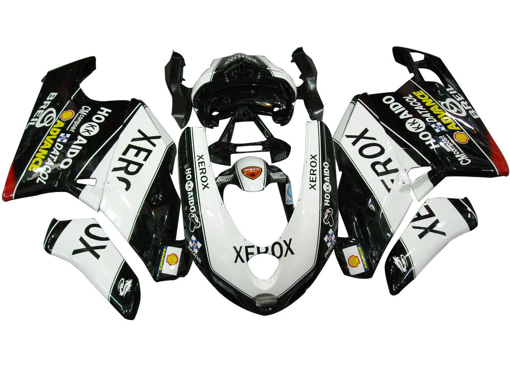 Fairings for 2005-2006 Ducati 999 White & Black Xerox Generic