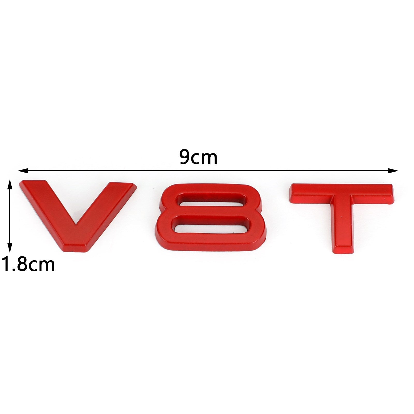 Insignia del emblema V8T para AUDI A1 A3 A4 A5 A6 A7 Q3 Q5 Q7 S6 S7 S8 S4 SQ5 rojo genérico