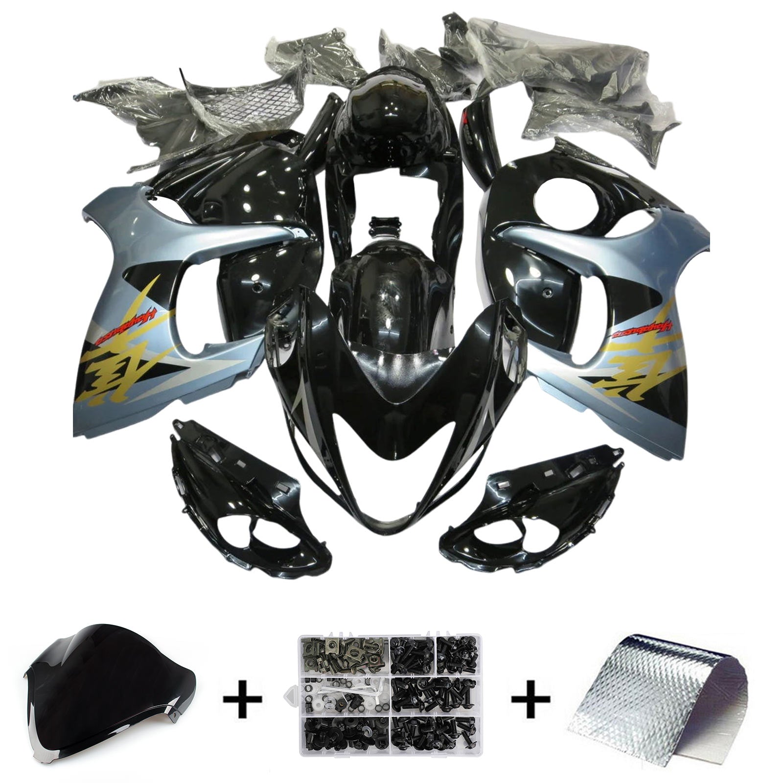 Amotopart Suzuki Hayabusa GSX1300R 2008-2020 Fairing Kit Bodywork Plastic ABS