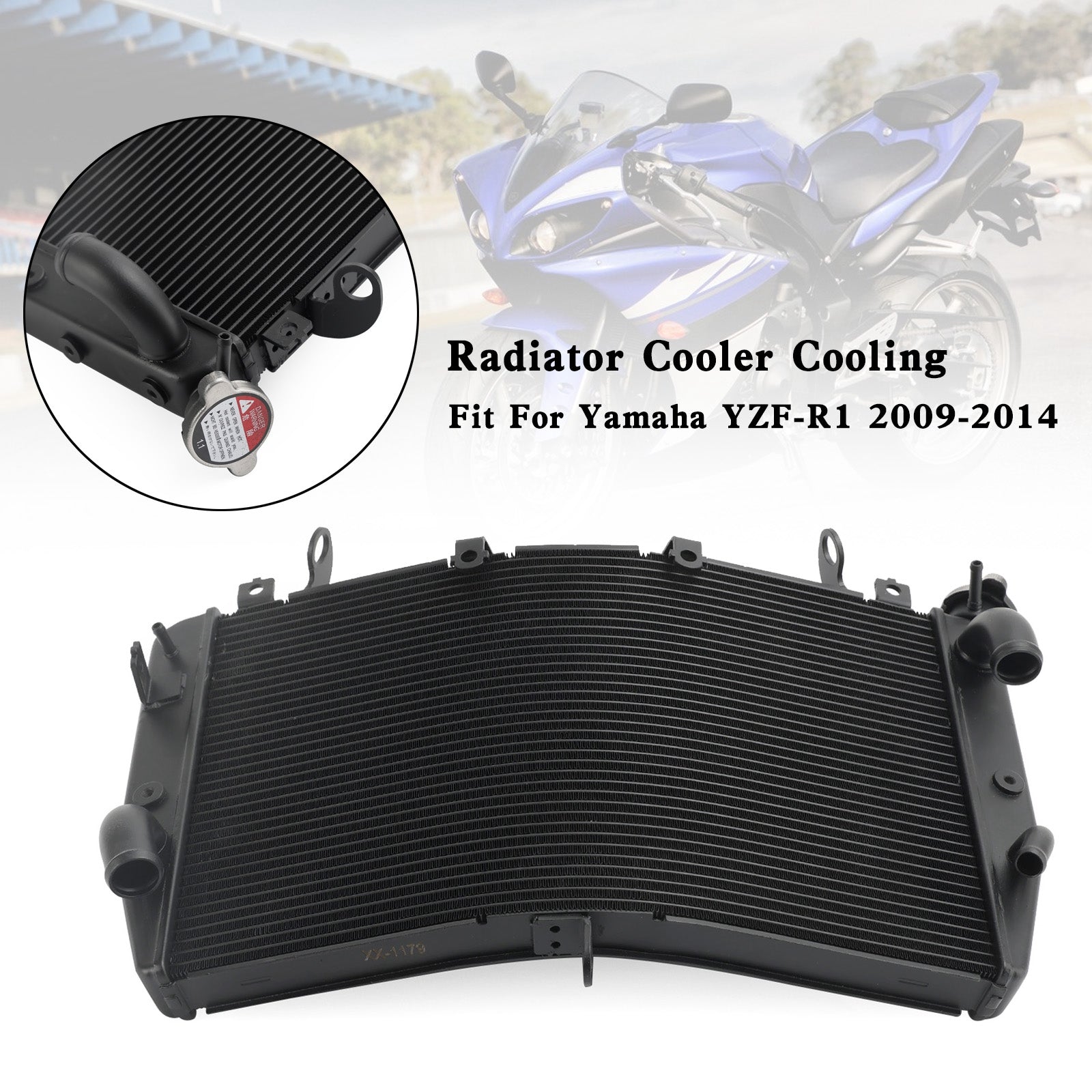 Enfriador de motor de refrigeración por radiador de aluminio Yamaha YZF R1 2009-2014