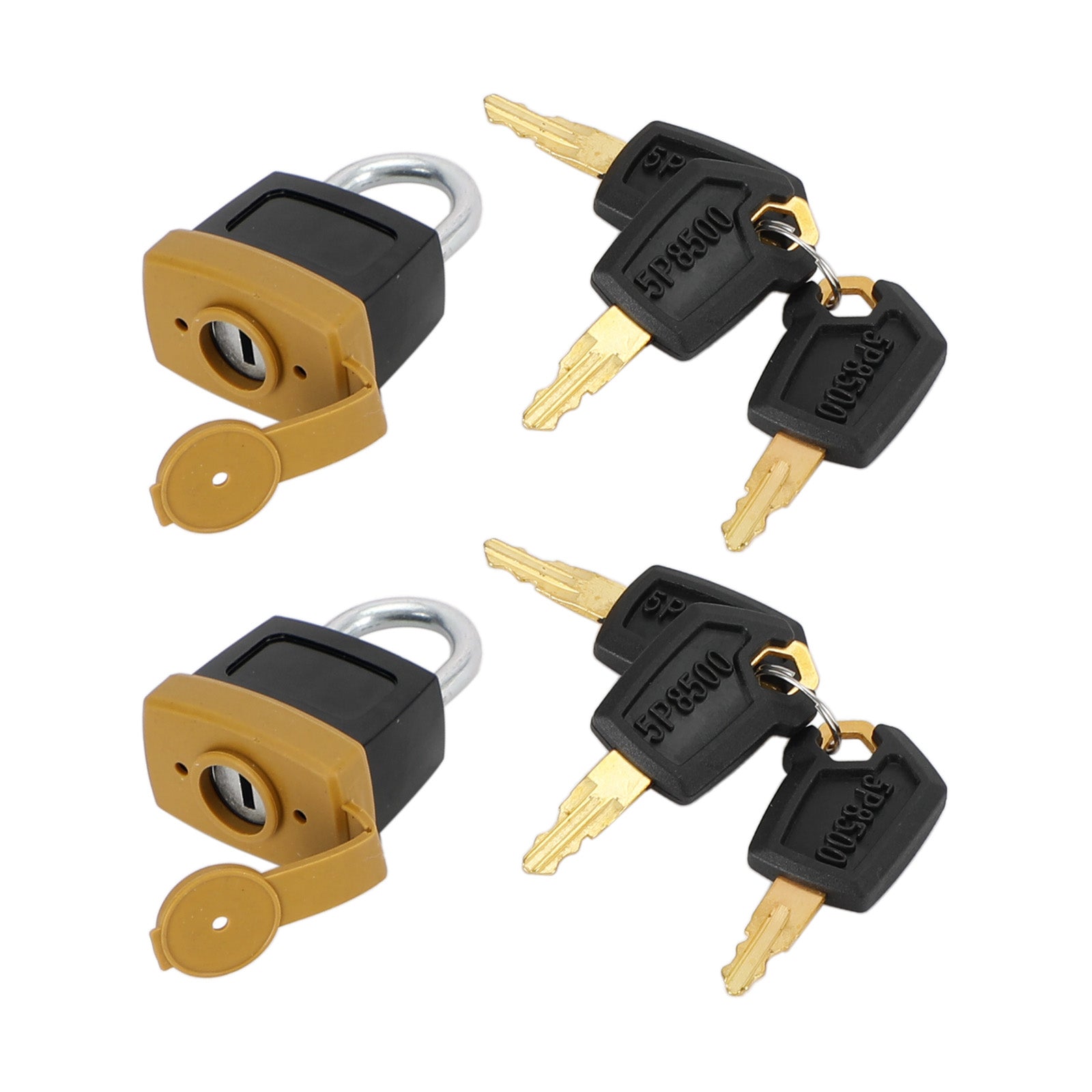 2Set Caterpillar (CAT) 5P8500 246-2641 Padlock Pad Lock W/6 New Keys