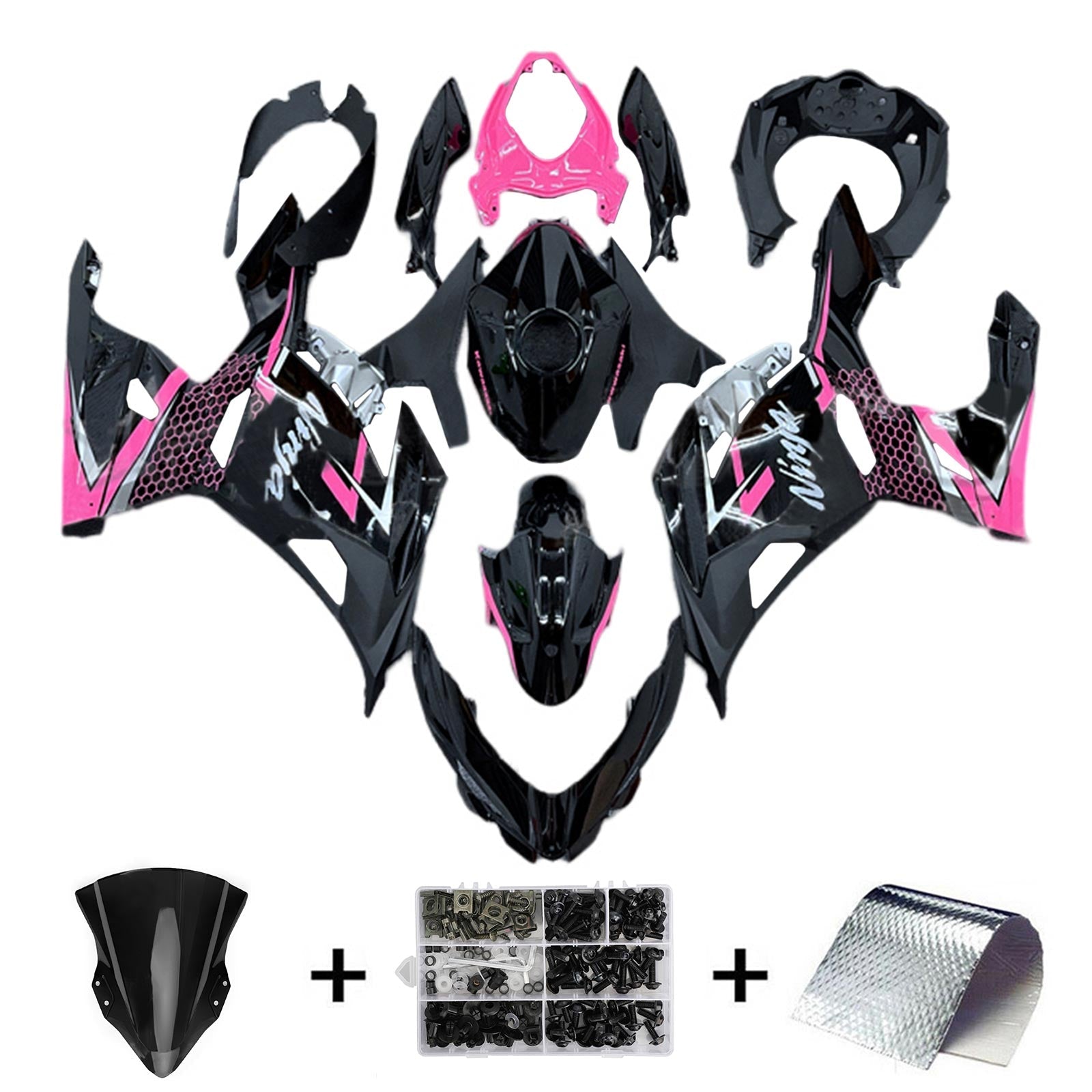 Amotopart Kawasaki EX400 Ninja400 2018-2024 Fairing Kit Bodywork Plastic ABS