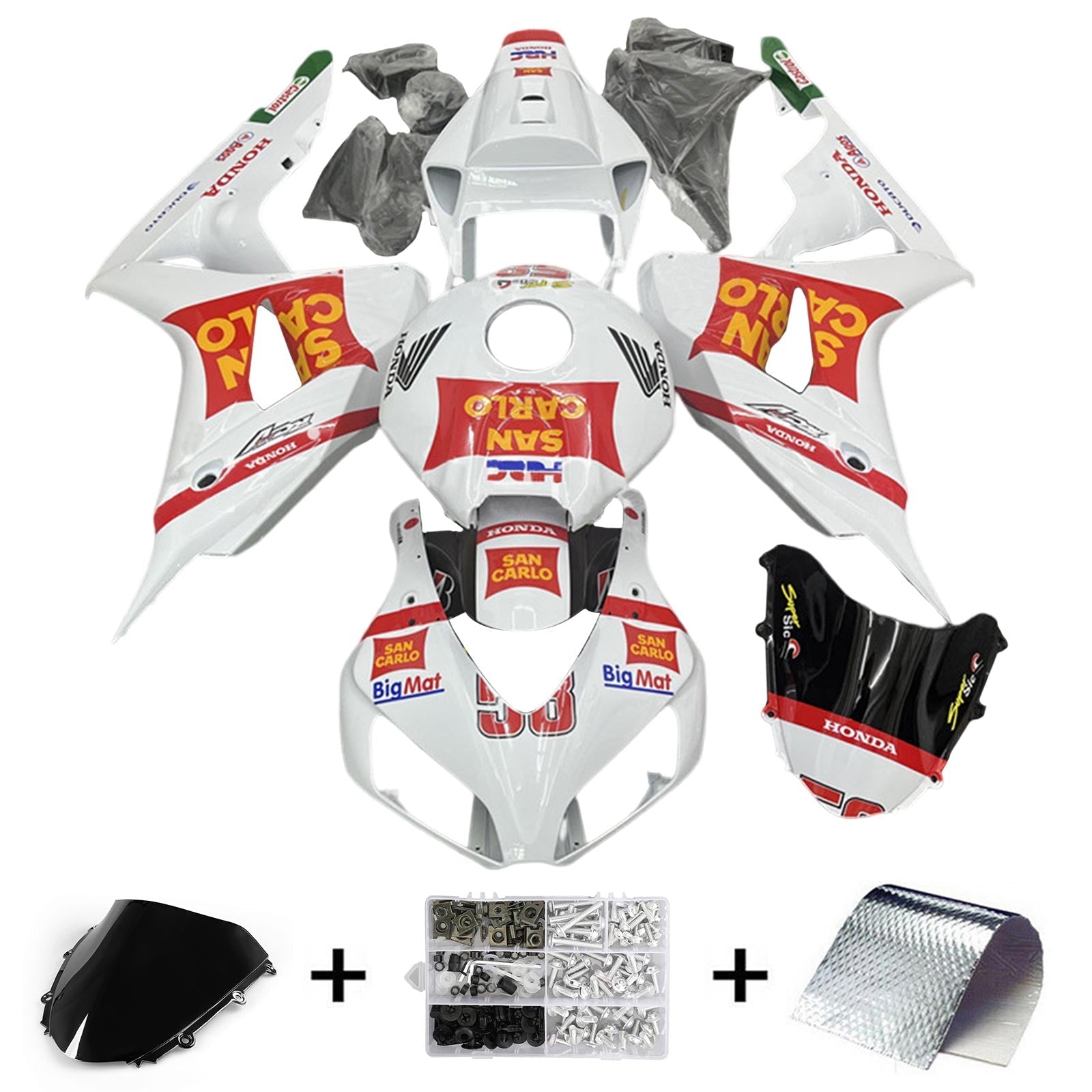 Honda CBR1000RR 2006-2007 Fairing Kit Bodywork Plastic ABS