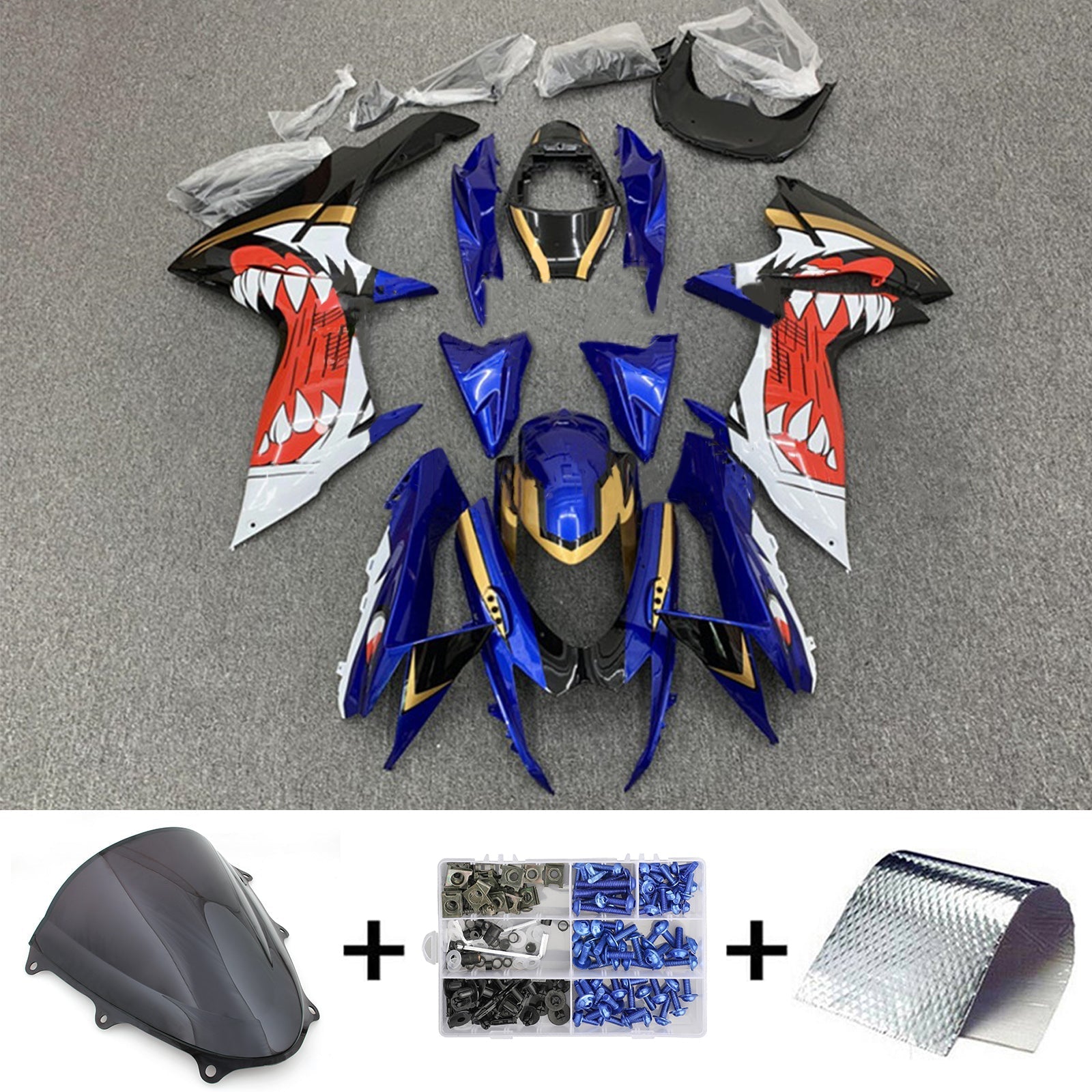 Amotopart Suzuki GSXR 600/750 2011-2024 K11 Fairing Kit Bodywork Plastic ABS