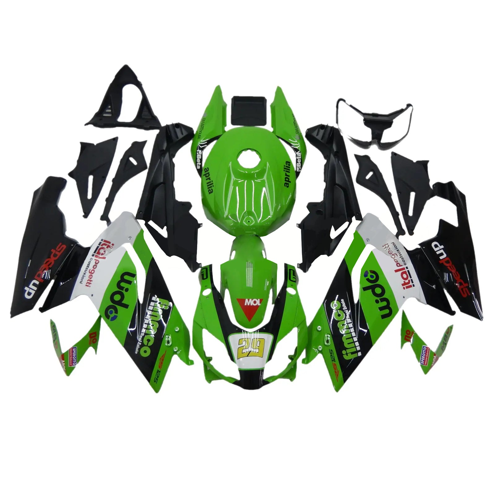 Amotopart Aprilia RS125 2006-2011 Fairing Kit Bodywork Plastic ABS