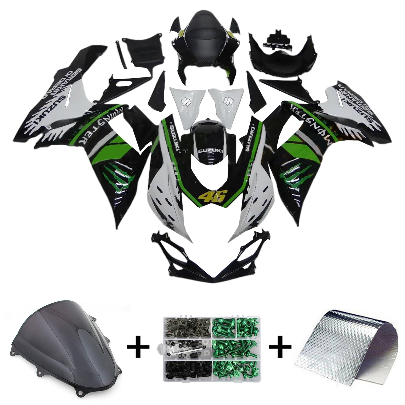 Amotopart Suzuki GSXR 600/750 2011-2024 K11 Fairing Kit Bodywork Plastic ABS