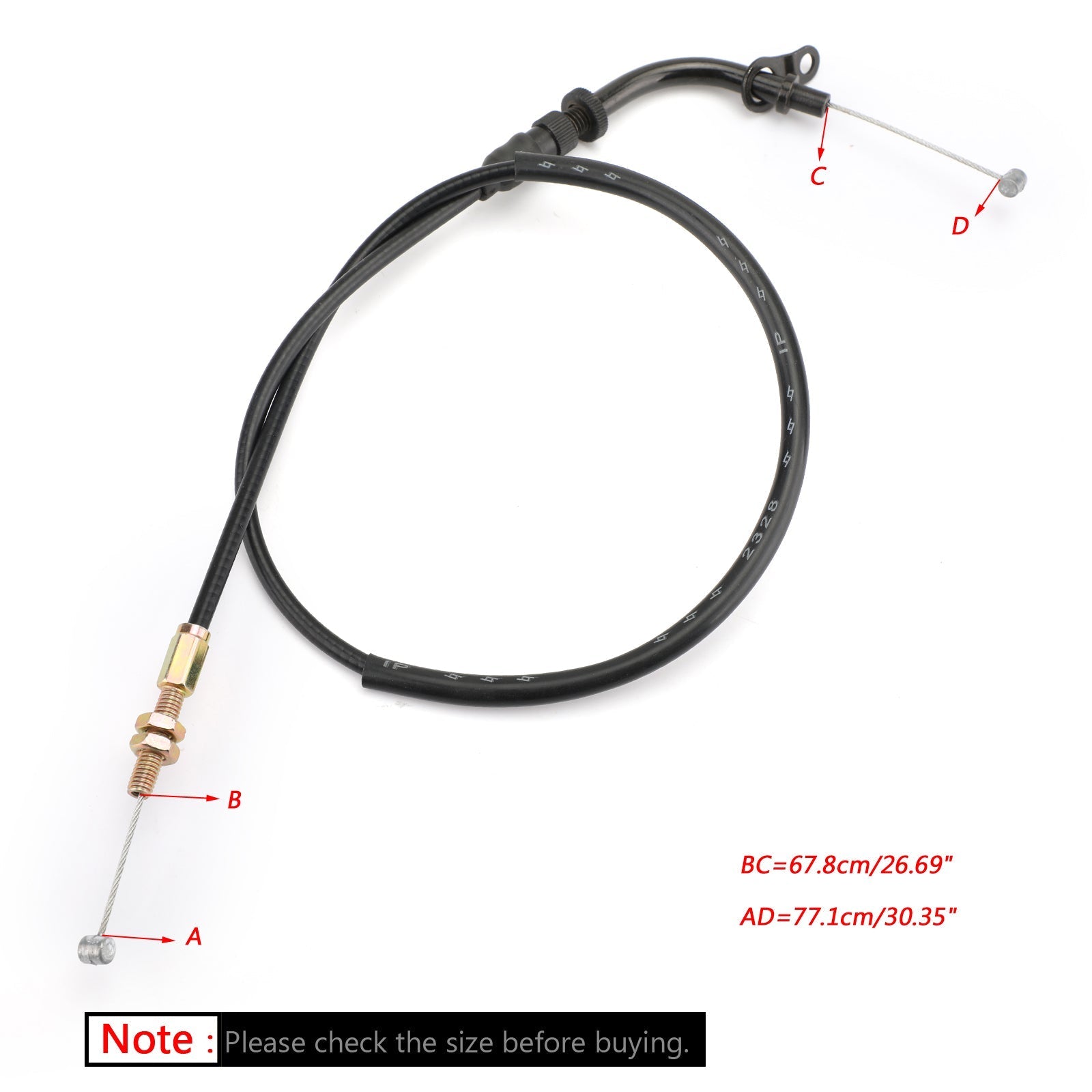 1 cable de acelerador negro para Suzuki Bandit 250 GSF250 74A genérico