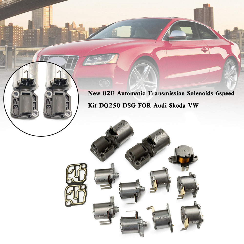 New 02E Automatic Transmission Solenoids 6speed Kit DQ250 DSG FOR Audi Skoda VW