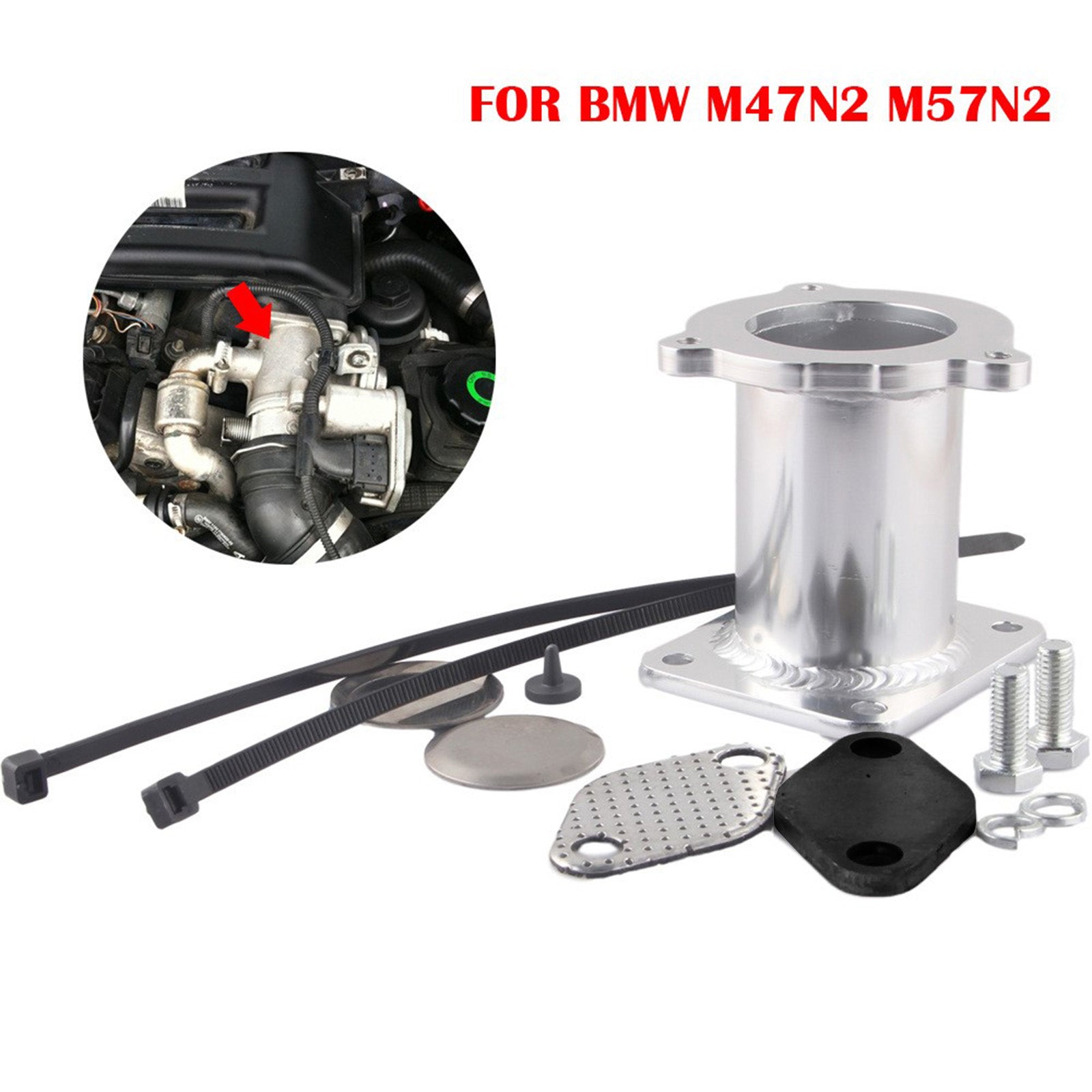 BMW 2006-2010 X3 E83 X5 E70 (X6 E71 2007-2010) EGR Delete Blanking Blank Kit M47N2 M57N2 engine