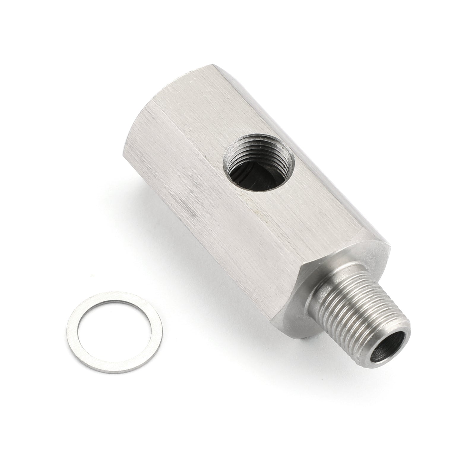 Sensor de presión de aceite BSPT de 1/8 ", adaptador en T a NPT, línea de alimentación de suministro Turbo, medidor genérico