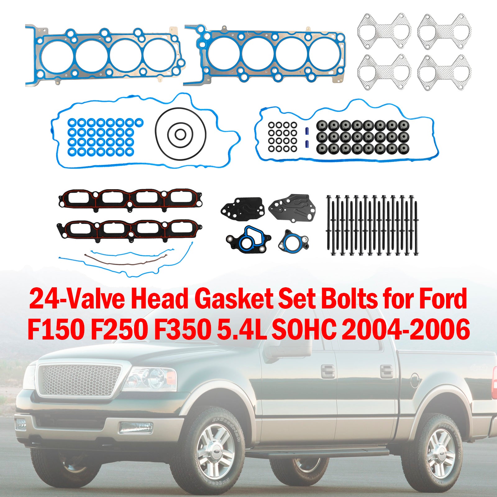 2005-2006 Ford Expedition Lincoln Navigator 5.4L 24-Valve Head Gasket Set Bolts HS26306PT ES72798