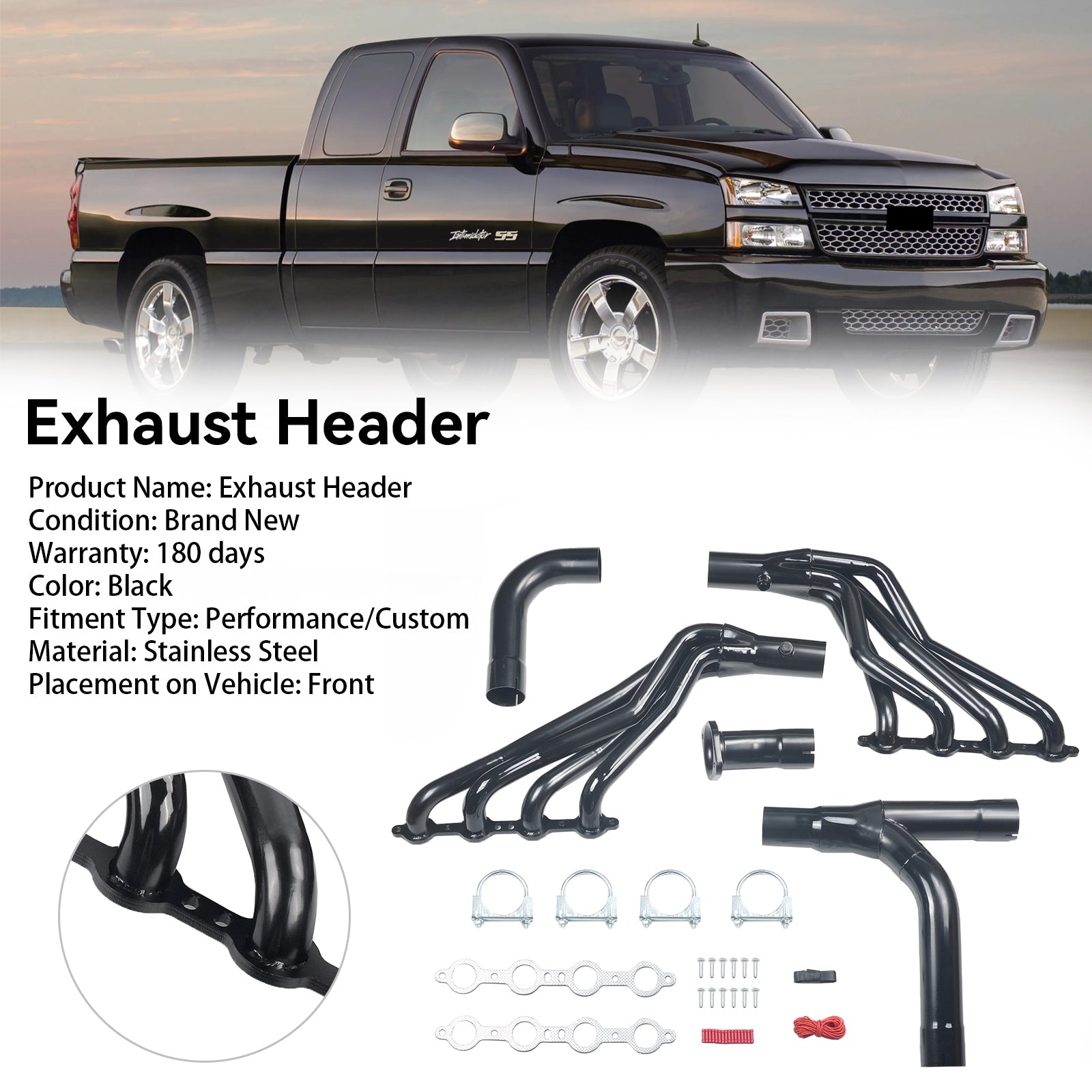 1999-2006 Chevrolet/GMC GMT800 Silverado/Sierra 1500 cabezal de escape