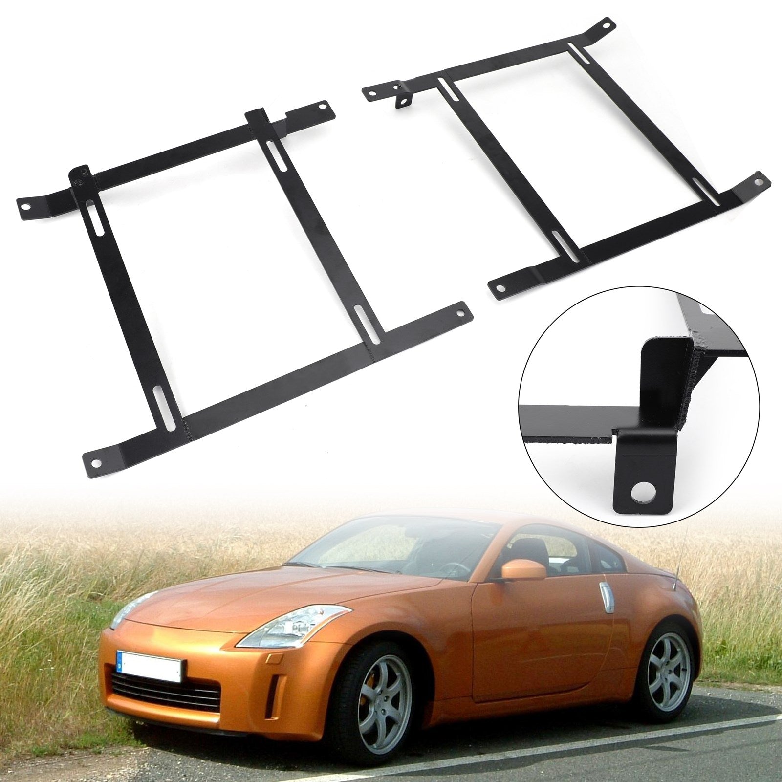 Para Nissan 350Z Z33 Fairlady soporte de acero extensible para asiento de carreras/cubo de montaje bajo genérico