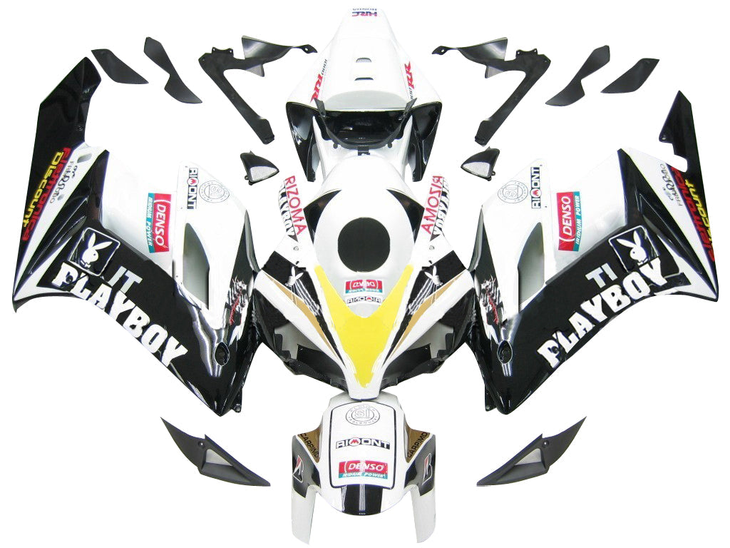 Carenados 2004-2005 Honda CBR 1000 RR Negro Blanco Playboy Genérico