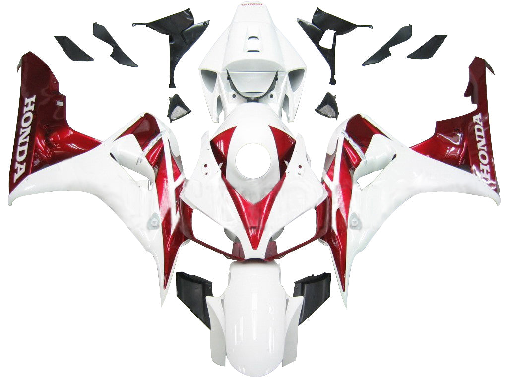 Carenados 2006-2007 Honda CBR 1000 RR blanco y rojo cereza Honda genérico