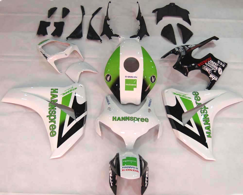 Carenados 2008-2011 Honda CBR 1000 RR Blanco Verde Hannspree Genérico