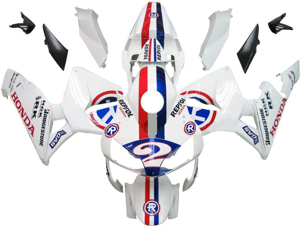 Carenados 2003-2004 Honda CBR 600 RR No.2 Blanco Repsol Genérico