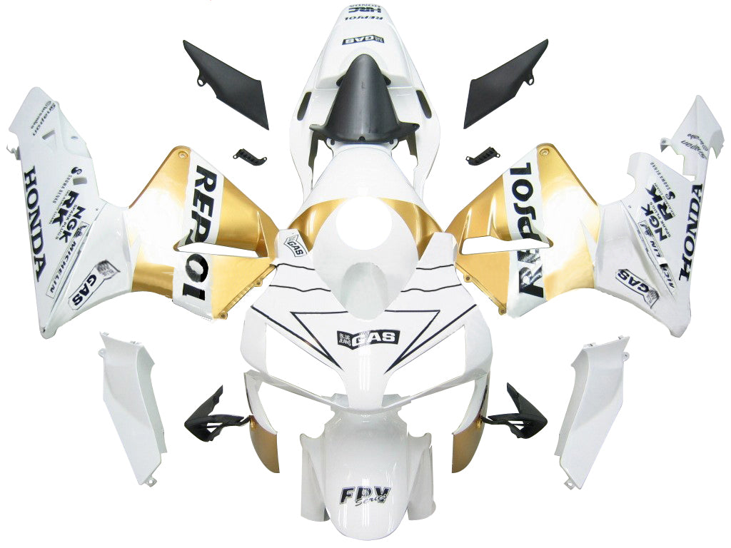 Carenados 2003-2004 Honda CBR 600 RR Blanco y Oro Repsol Generic