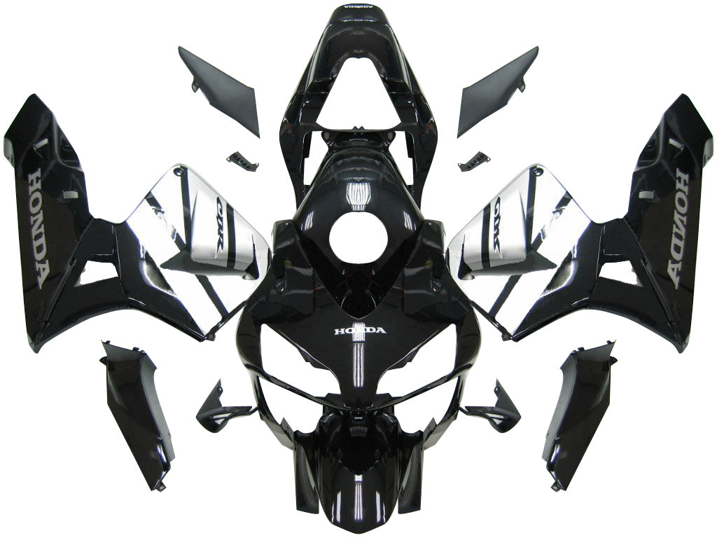 Carenados 2003-2004 Honda CBR 600 RR negro y plata CBR genérico