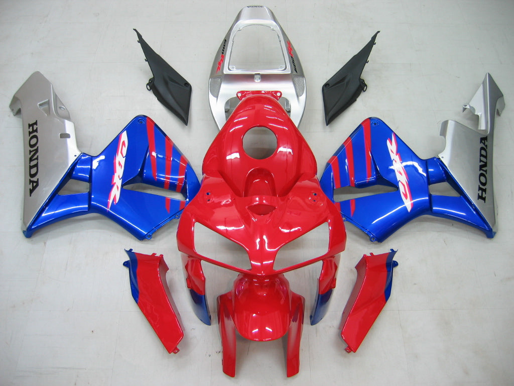 Carenados 2005-2006 Honda CBR 600 RR Rojo Azul Plata CBR Genérico