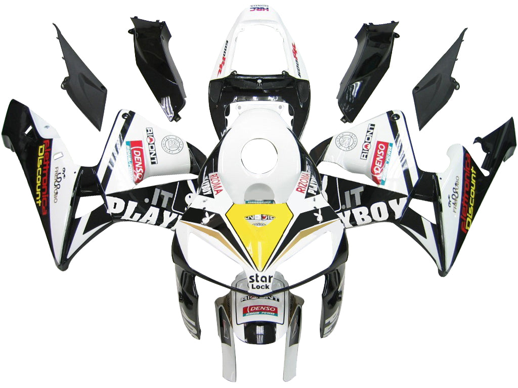 Carenados 2005-2006 Honda CBR 600 RR Negro y Blanco Playboy Genérico