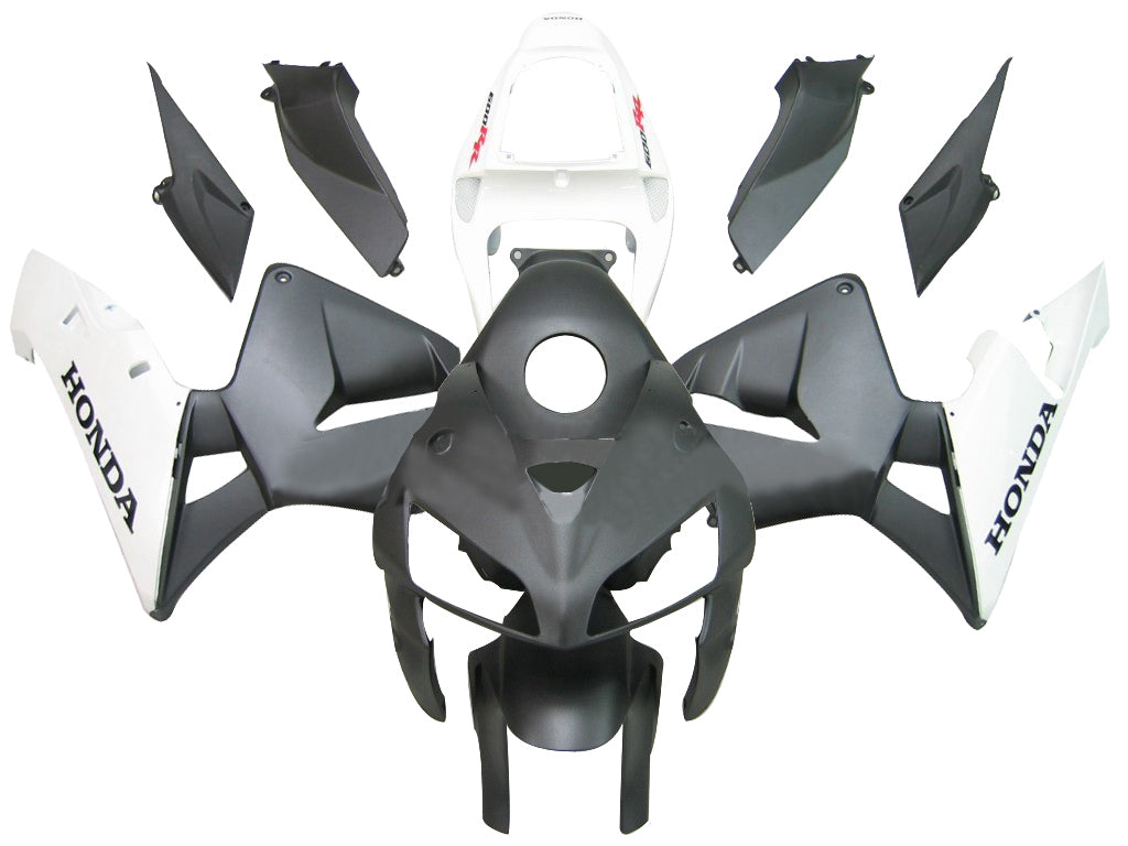 Carenados 2005-2006 Honda CBR 600 RR Mate Negro y Blanco Honda Generic