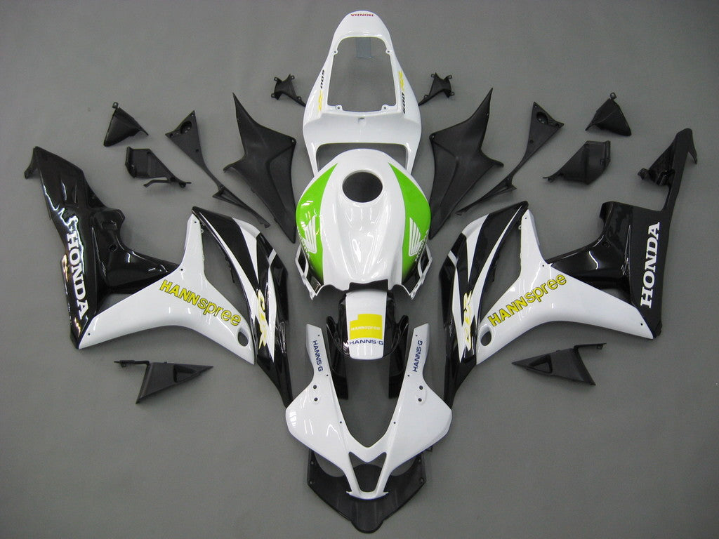 Carenados 2007-2008 Honda CBR 600 RR blanco y negro Hannspree genérico