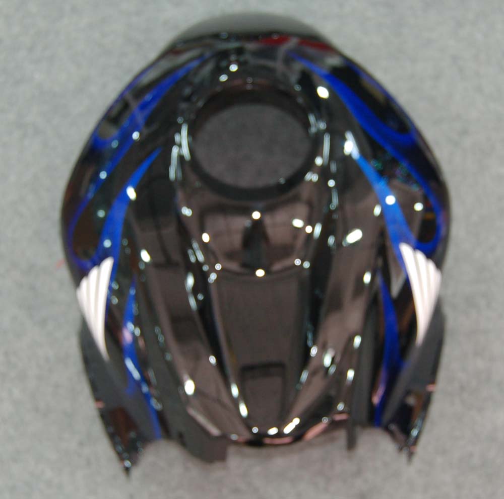 Carenados 2007-2008 Honda CBR 600 RR negro y azul llama genérico