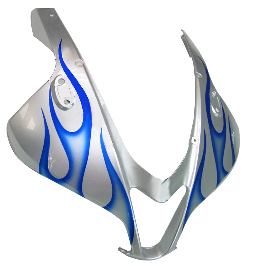 Fairings 2007-2008 Honda CBR 600 RR Silver & Blue Flame Generic