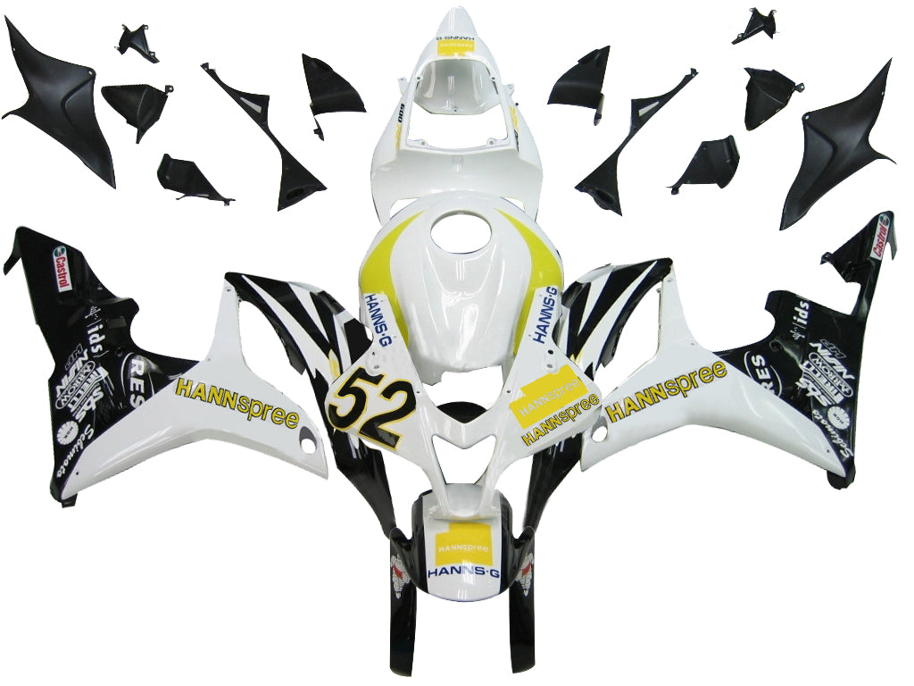 Fairings 2007-2008 Honda CBR 600 RR White No.52 Hannspree Generic