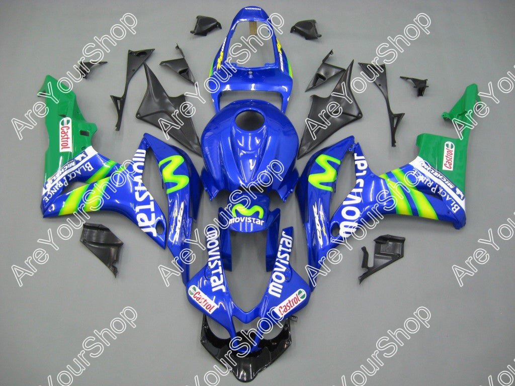 Carenados 2007-2008 Honda CBR 600 RR Azul &amp; Verde Movistar