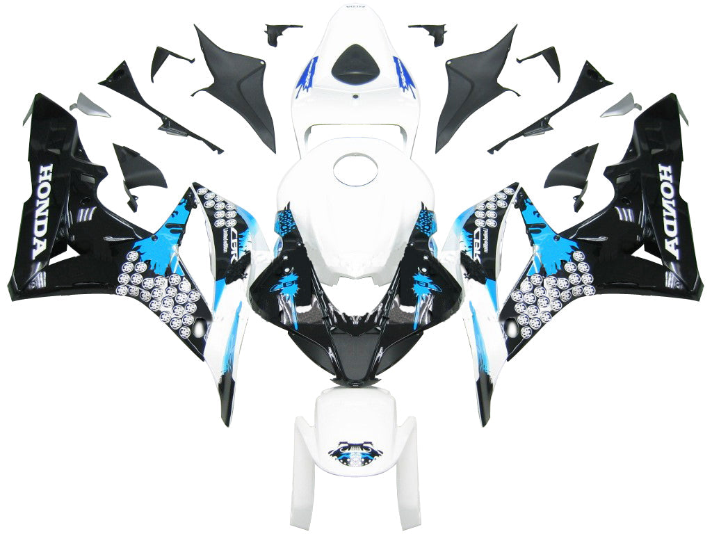 Fairings 2007-2008 Honda CBR 600 RR Black White Blue Coin RR Generic