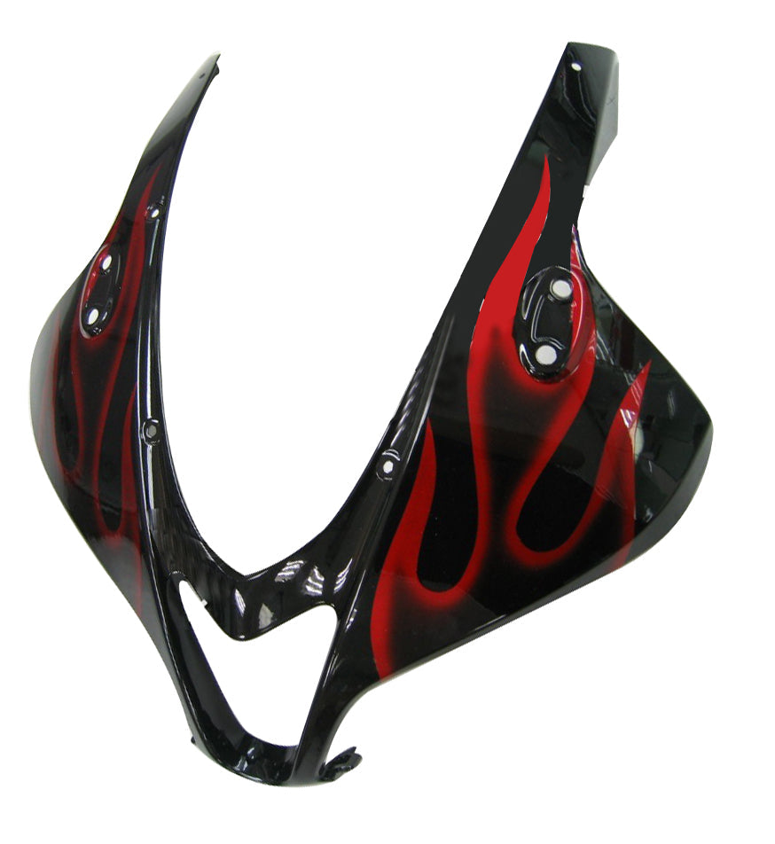 Fairings 2009-2012 Honda CBR 600 RR Black & Red Flame Generic