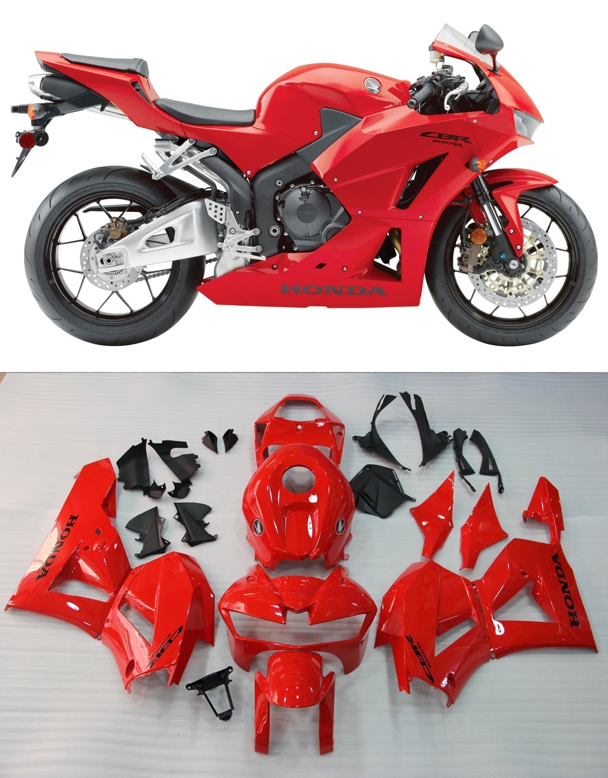 Fairings 2013-2023 Honda CBR600RR Red CBR Generic