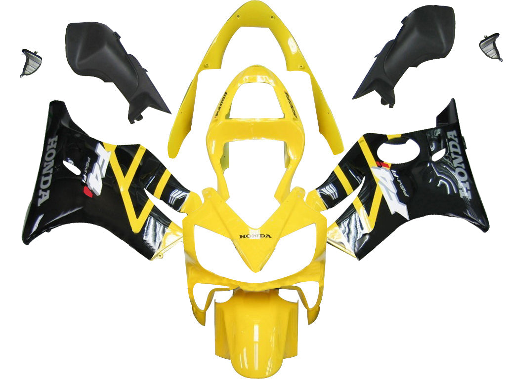 Fairings 2001-2003 Honda CBR 600 F4i Yellow & Black F4i Generic