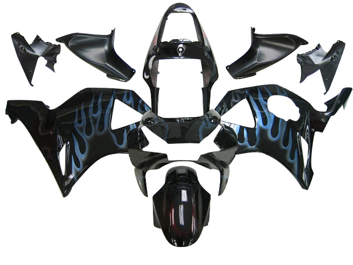 Fairings 2002-2003 Honda CBR 954 RR Black & Blue Flame Generic