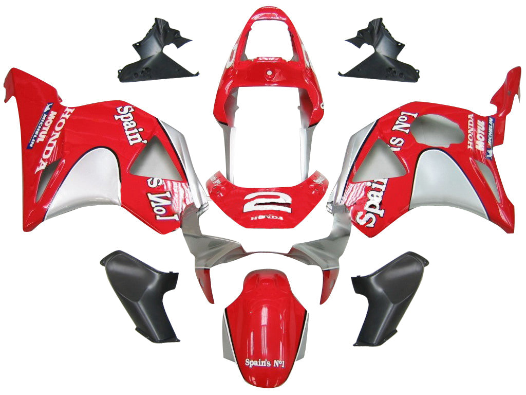 Fairings 2002-2003 Honda CBR 954 RR Red & Silver No.2 Spin's Generic