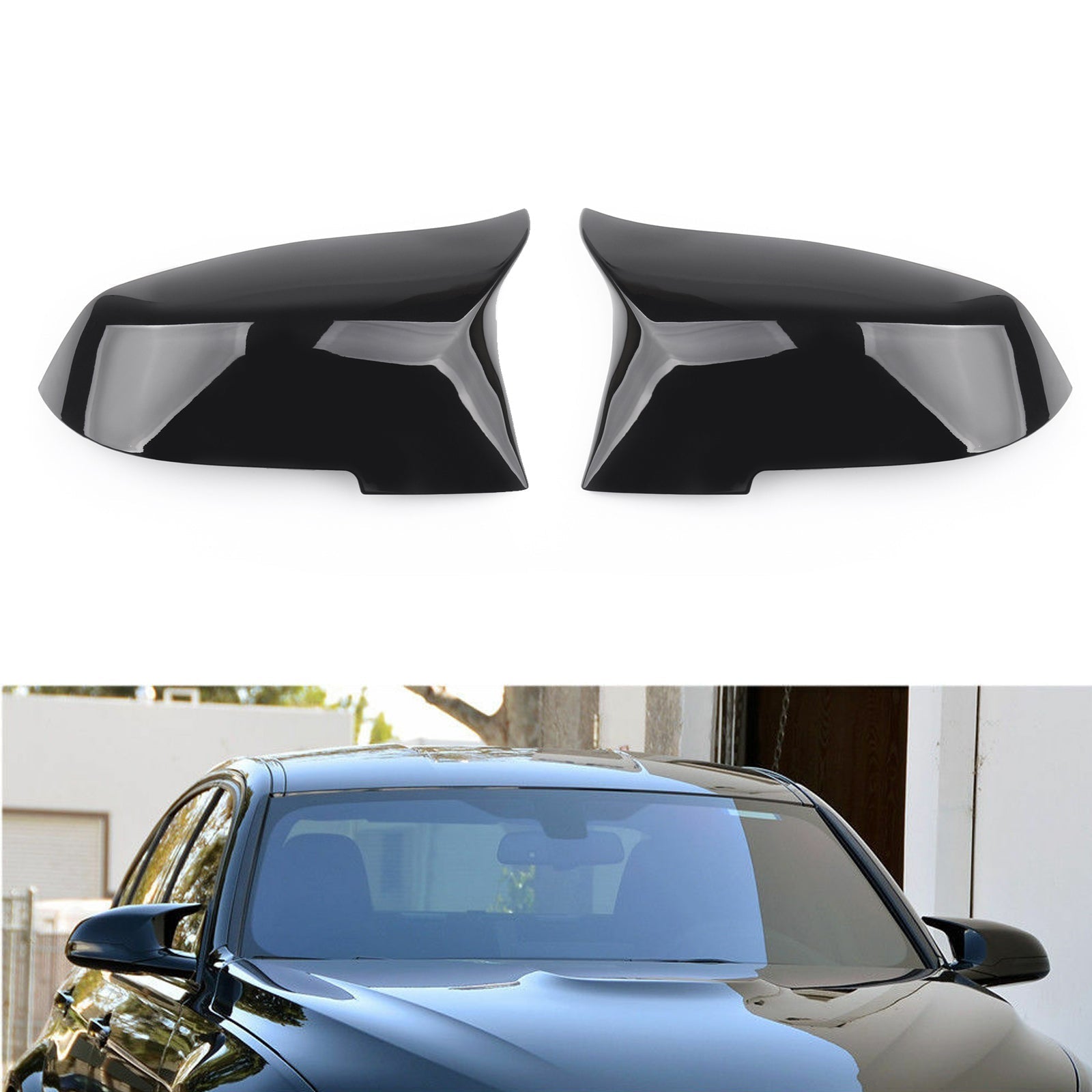 1PAIR Mirror Cover For BMW F20 F21 F22 F23 F87 M2 F30 F31 F32 F33 F36 X1 E84