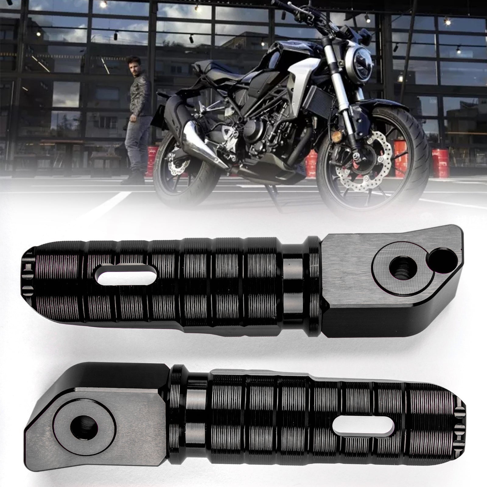 Rear Footrest Footpegs For HONDA CB125R CB25R CB3R CBR25RR CBR6RR Blue