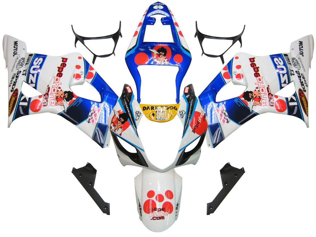 Carenados 2003-2004 Suzuki GSXR 1000 Multicolor pepephone Genérico